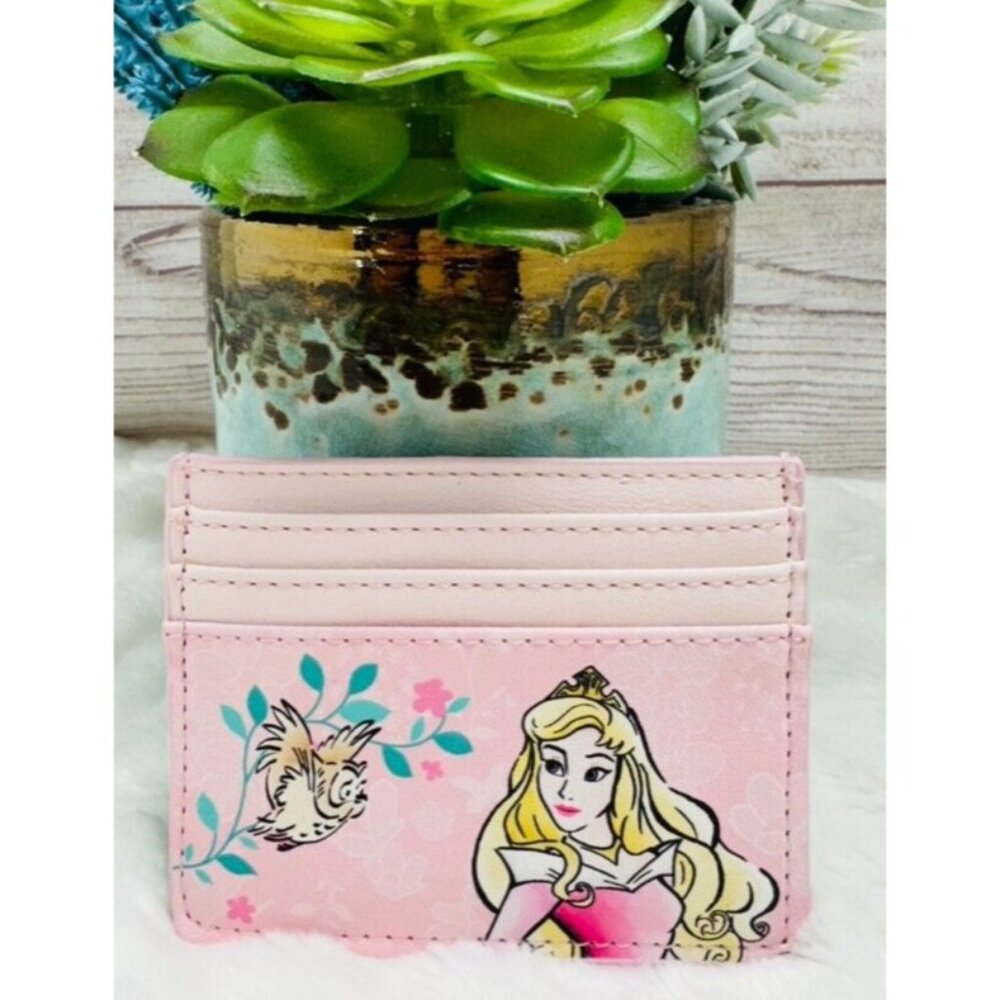 Loungefly Disney Sleeping Beauty Sketch Pink Cardholder NWT - Picture 1 of 2